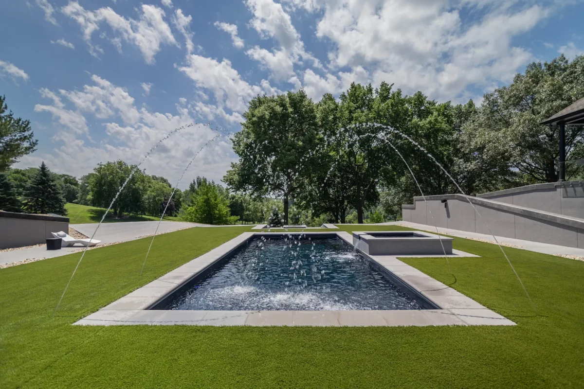 Completed pool installation project